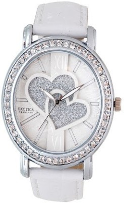 Exotica Fashions New-EFL-70-H-White Basic Analog Watch  - For Women   Watches  (Exotica Fashions)