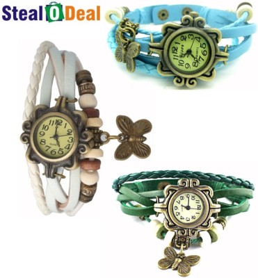 Stealodeal Beautiful Colors Vintage Antique Retro Style Butterfly Watch  - For Men & Women   Watches  (Stealodeal)