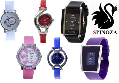 SPINOZA glory peacock multicolor beautiful stylish pack of 6 watches Watch  - For Women   Watches  (SPINOZA)