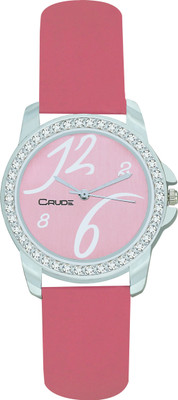 

Crude rg338 pink color party wear and casual look unique watch for girl Watch - For Women