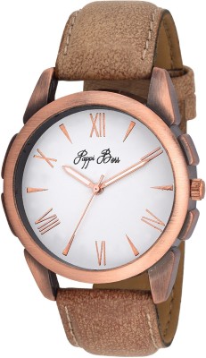 Pappi Boss Sober Leather Strap Analog Watch  - For Men   Watches  (Pappi Boss)