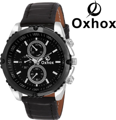 

Oxhox Black Pacific Rim Chronograph Pattern Watch - For Men