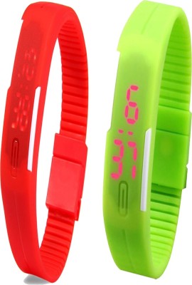 Y&D Combo of Led Band Red + Green Digital Watch  - For Couple   Watches  (Y&D)