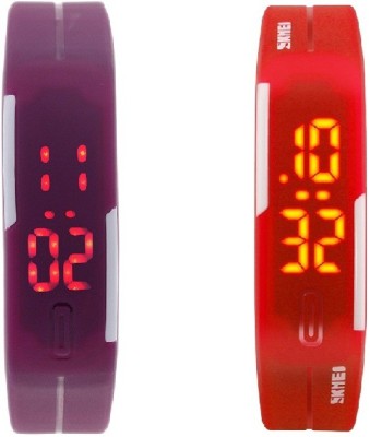 Lime Purple-Redbandwatch Digital Watch  - For Men   Watches  (Lime)