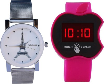 Creator White Designer And Pink Apple Touch(Very May Colour) Analog-Digital Watch  - For Men & Women   Watches  (Creator)