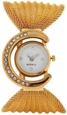 Krazykart White-Golden Analog Watch  - For Women   Watches  (Krazykart)