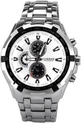 Curren 8023M Formal White Analog Watch  - For Men   Watches  (Curren)