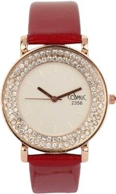 COSMIC DIAMOND STUDDED ON DIAL PINK STRAP Analog Watch  - For Women   Watches  (COSMIC)