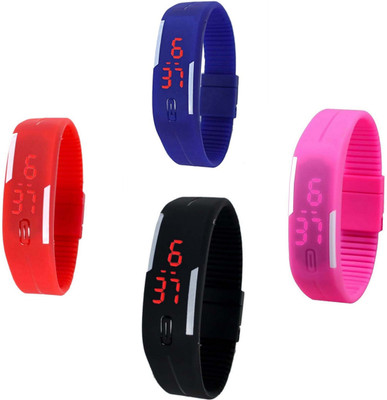 RTimes Silicon Jelly Led Combo Digital Watch - For Men & Women