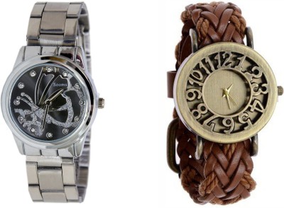 Sooms UY0192 PACK OF 2 MAGNIFICENT WOMEN WATCHES Analog Watch  - For Women   Watches  (Sooms)
