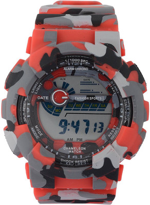 

Rokcy Army_Red Digital Black Dial Boys' Watch Watch - For Boys