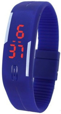 

3wish Led Rubber Magnet Blue. Watch - For Women