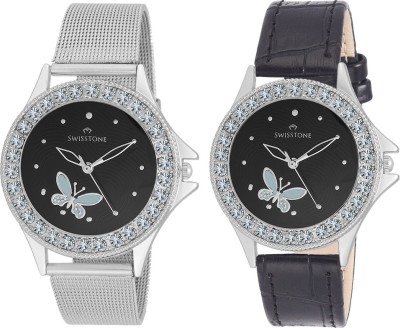 Swisstone VOG501-BLK-CH & VOG501-BLACK Analog Watch  - For Women   Watches  (Swisstone)