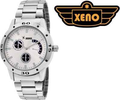 Xeno BN2-WH Day Date Type Chronograph Pattern Silver Metal White New Look Fashion Stylish Modish Watch  - For Boys   Watches  (Xeno)