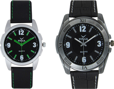 

Volga Branded Leather Quality Designer Dial Diwali Special Combo521 Designer Sport Looks WaterProof Mens Watch Watch - For Men