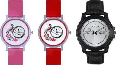 Volga Designer FVOLGA Beautiful New Branded Type Watches Men and Women Combo158 VOLGA Band Analog Watch  - For Couple   Watches  (Volga)