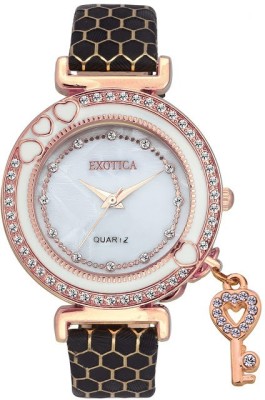 Exotica Fashion EFL-500-Rose-Gold-Black Special collection for Women Analog Watch  - For Women   Watches  (Exotica Fashion)