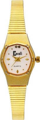 Cavalli CW107 White Dial Gold Designer Bracelet Analog Watch  - For Women   Watches  (Cavalli)