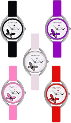 Valentime Fabulous Fashion Design Elegant Navratri Offer Ladies Stylish5 Beautiful Awesome Best Super Selling Combo Analog Watch  - For Women   Watches  (Valentime)