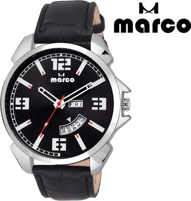 Marco DAY AND DATE 2015-BLK-BLK Analog Watch  - For Men   Watches  (Marco)