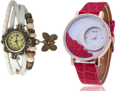 

MxRe White-Red-Wrist Watch - For Women