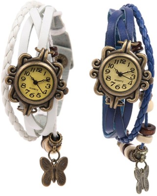 Felizo Girls Retro Vintage Bracelet Latkan Watch with Hanging Butterfly Analog Watch  - For Girls   Watches  (Felizo)