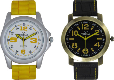 

Volga Branded Leather Quality Designer Dial Diwali Special Combo128 Designer Sport Looks WaterProof Mens Watch Watch - For Men