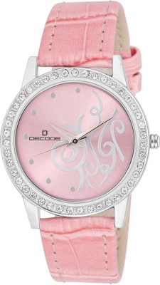 Decode Ladies Crystal Studded ST-501 Pink Pink Analog Watch  - For Women   Watches  (Decode)