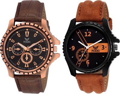 Fogg Unique Combo of 2 Watches 5056-BR Modish Watch  - For Men   Watches  (FOGG)