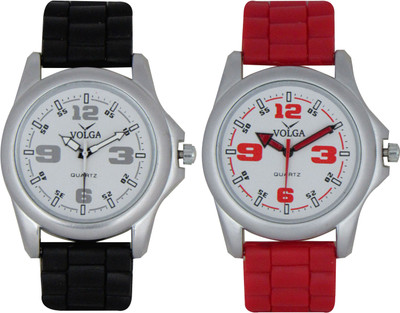 

Volga Branded Leather Quality Designer Dial Diwali Special Combo2 Designer Sport Looks WaterProof Mens Watch Watch - For Men