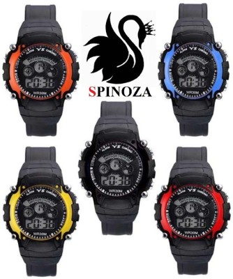 SPINOZA red orange orange blue yellow black sport Digital Watch  - For Boys   Watches  (SPINOZA)