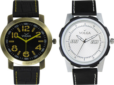 

Volga Branded Leather Quality Designer Dial Diwali Special Combo618 Designer Sport Looks WaterProof Mens Watch Watch - For Men
