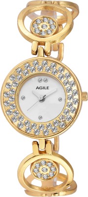 Agile AG1551 Classique crystal studded Analog Watch  - For Women   Watches  (Agile)