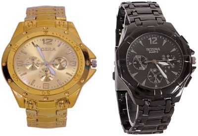 Rosra Gold-Black-160 Analog Watch  - For Men   Watches  (Rosra)