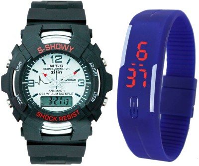 Creator S-Showy And Silicon Bracelet(Very May Colours) Analog-Digital Watch  - For Men & Women   Watches  (Creator)