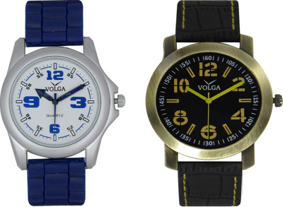 

Volga Branded Leather Quality Designer Dial Diwali Special Combo61 Designer Sport Looks WaterProof Mens Watch Watch - For Men