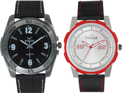 

Volga Branded Leather Quality Designer Dial Diwali Special Combo629 Designer Sport Looks WaterProof Mens Watch Watch - For Men