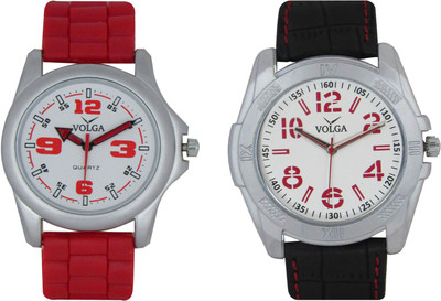 

Volga Branded Leather Quality Designer Dial Diwali Special Combo91 Designer Sport Looks WaterProof Mens Watch Watch - For Men