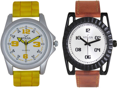 

Volga Branded Leather Quality Designer Dial Diwali Special Combo132 Designer Sport Looks WaterProof Mens Watch Watch - For Men