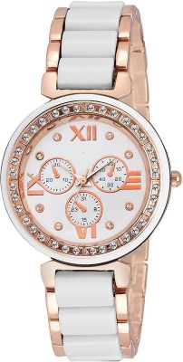 Rich Club DK-5878 Pearl White~Dummy Chronos Analog Watch  - For Women   Watches  (Rich Club)