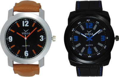 

Volga Branded Leather Quality Designer Dial Diwali Special Combo550 Designer Sport Looks WaterProof Mens Watch Watch - For Men
