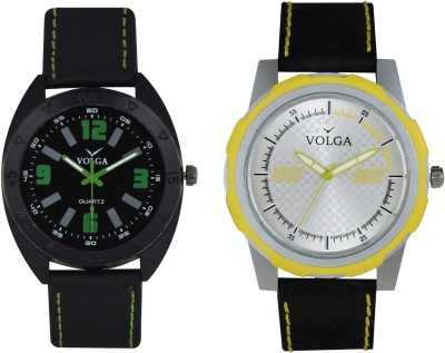 Volga Branded Leather Quality Designer Dial Diwali Special Combo366 Designer Sport Looks WaterProof Mens Watch Analog Watch  - For Men   Watches  (Volga)
