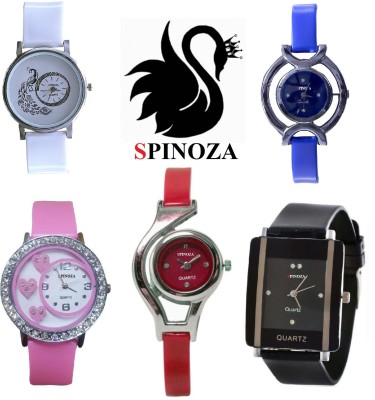 SPINOZA glory peacock round multicolor beautiful stylish pack of 5 watches Watch  - For Women   Watches  (SPINOZA)