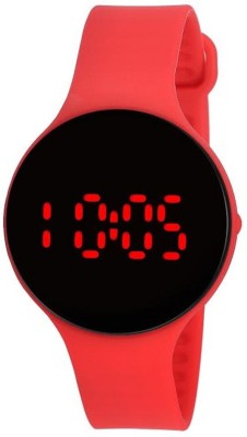 Haunt Unisex Silicone Red Round Jelly Slim LED Digital Watch  - For Boys & Girls   Watches  (Haunt)
