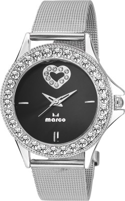 Marco DIAMOND MR-LR 6001 BLACK-CH Analog Watch  - For Women   Watches  (Marco)