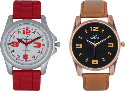 

Volga Branded Leather Quality Designer Dial Diwali Special Combo84 Designer Sport Looks WaterProof Mens Watch Watch - For Men