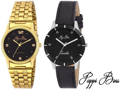 Pappi Boss - Pack of 2 - Couple Analog Watch  - For Men & Women   Watches  (Pappi Boss)