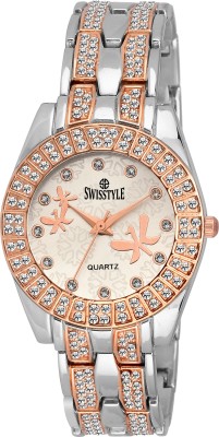Swisstyle SS-LR872-WHT-CPR Analog Watch  - For Women   Watches  (Swisstyle)