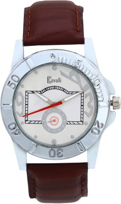 Cavalli CW094 White Classy & Designer Dial Leather Analog Watch  - For Men   Watches  (Cavalli)