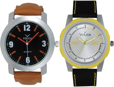 Volga Branded Leather Quality Designer Dial Diwali Special Combo561 Designer Sport Looks WaterProof Mens Watch Analog Watch  - For Men   Watches  (Volga)